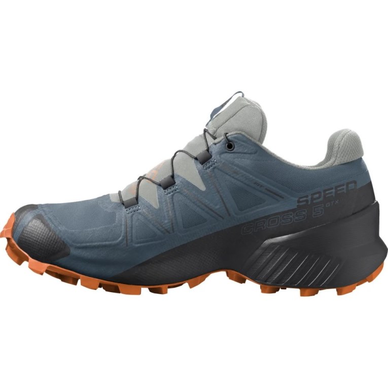 Salomon Speedcross 5 GTX Men's Trail Running Shoes Blue | CA 42C53